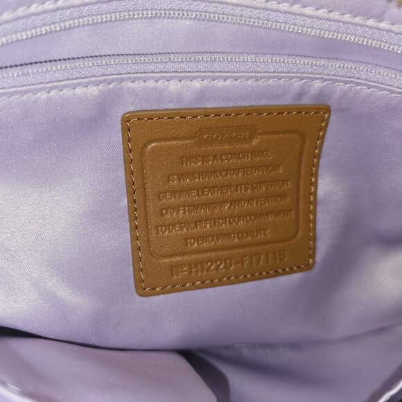 Vintage Authentic Coach Pieced Large Shoulder Bag in Cognac F17116 - Picture 6 of 10